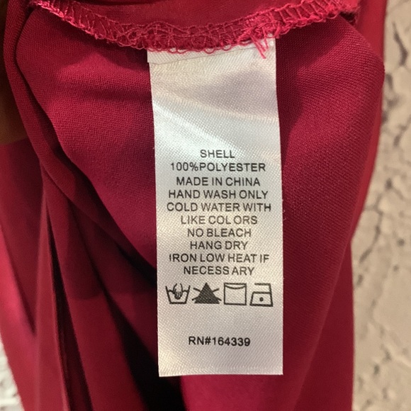 Petal and Pup Dress NWT Flawed Ricki Maxi Ruby Wine Small Satin Butterfly Sleeve - Picture 7 of 17